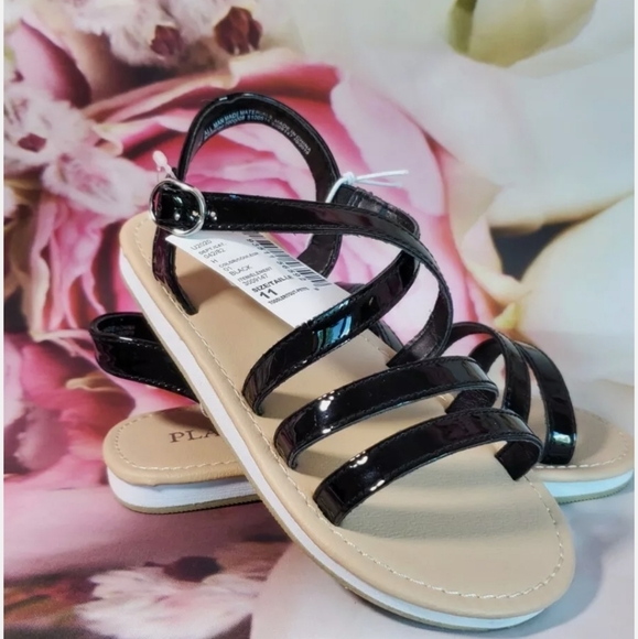Black strappy children's place sandals - Picture 3 of 3